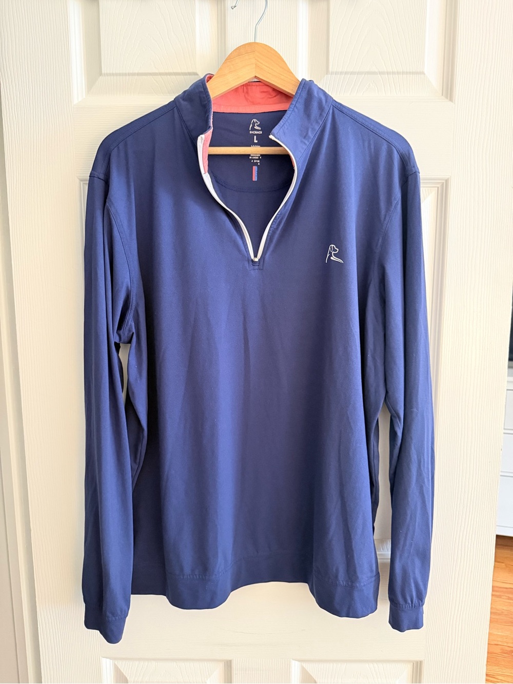Rhoback Quarter-Zip Performance Sweater - Navy